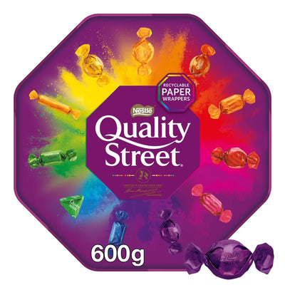 Quality Street Chocolate Combo Tub (600g) & Tin (813g) | Perfect for Christmas Sharing