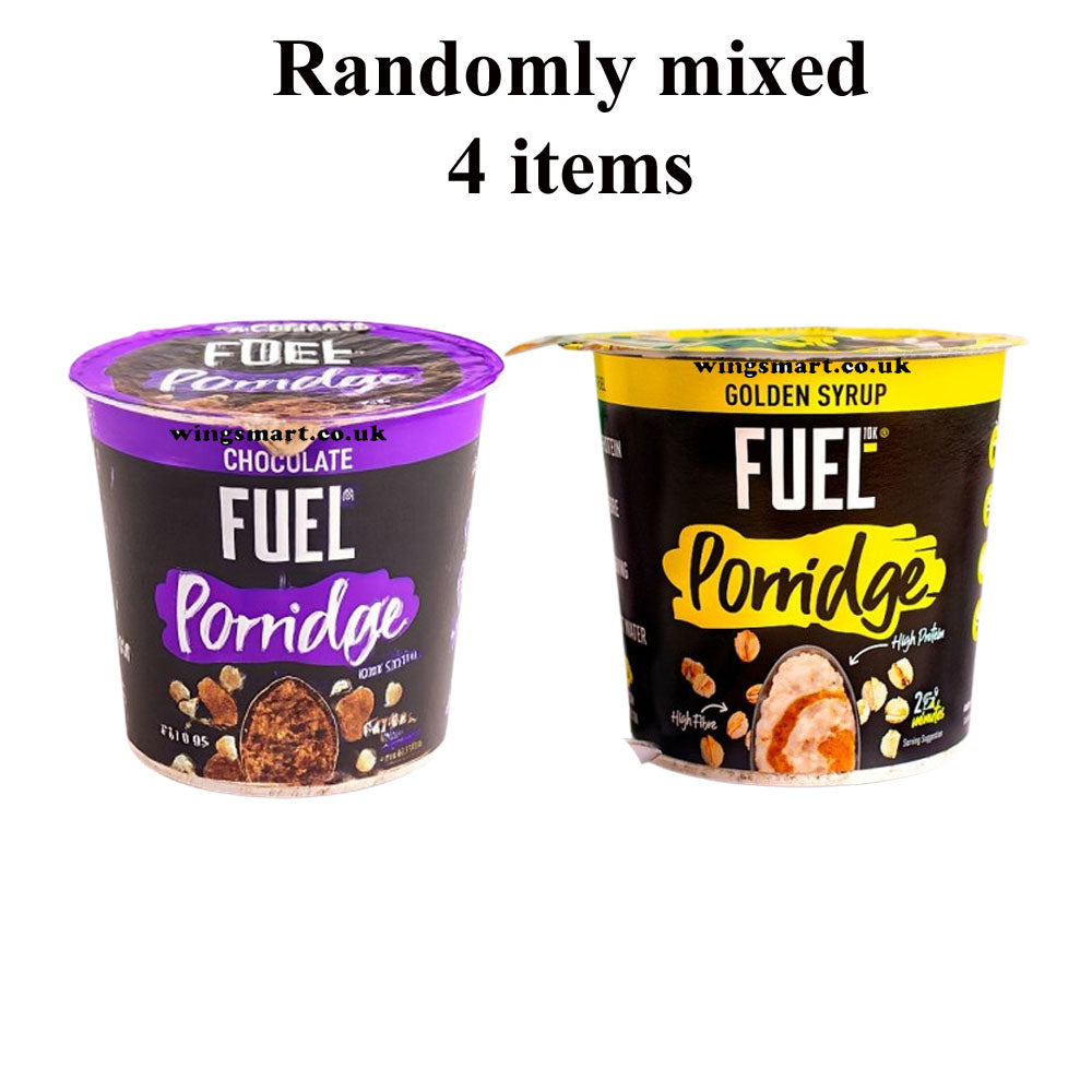 FUEL10K High Protein Oat Cereal Porridge Pots Chocolate & Golden Syrup Flavours 70g