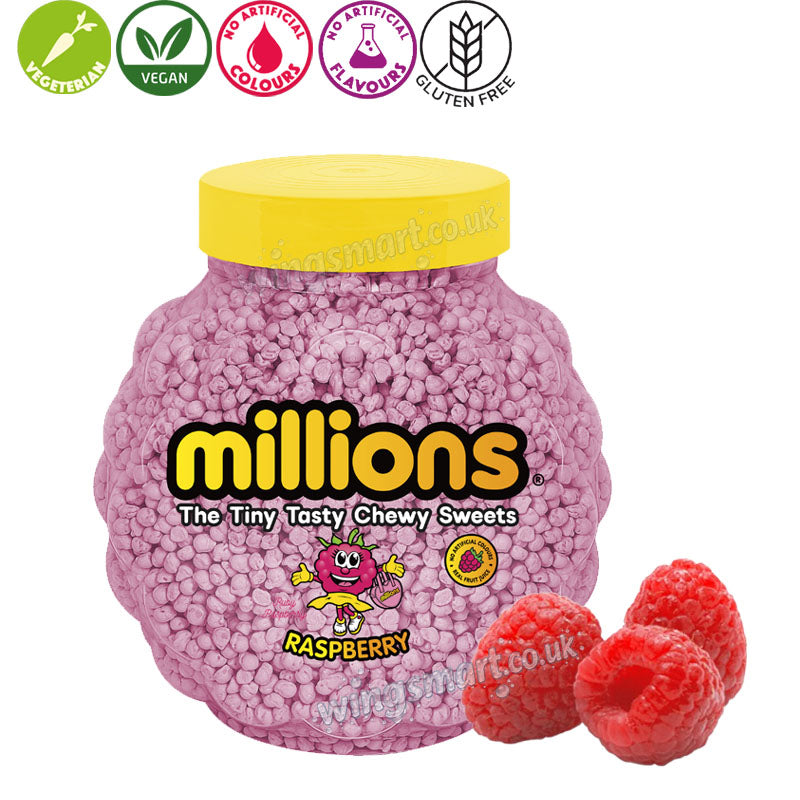 Millions Assorted Flavours Jar 2.27kg Bulk Chewy Sweets Candy Pick & Mix