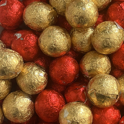 Kinnerton Gold & Red Foiled Chocolate Balls