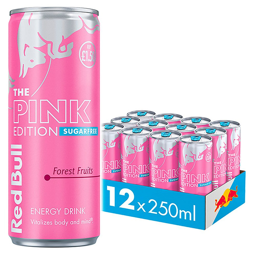 Red Bull Energy Drink Sugar Free Pink Edition Forest Fruits PMP 250ml