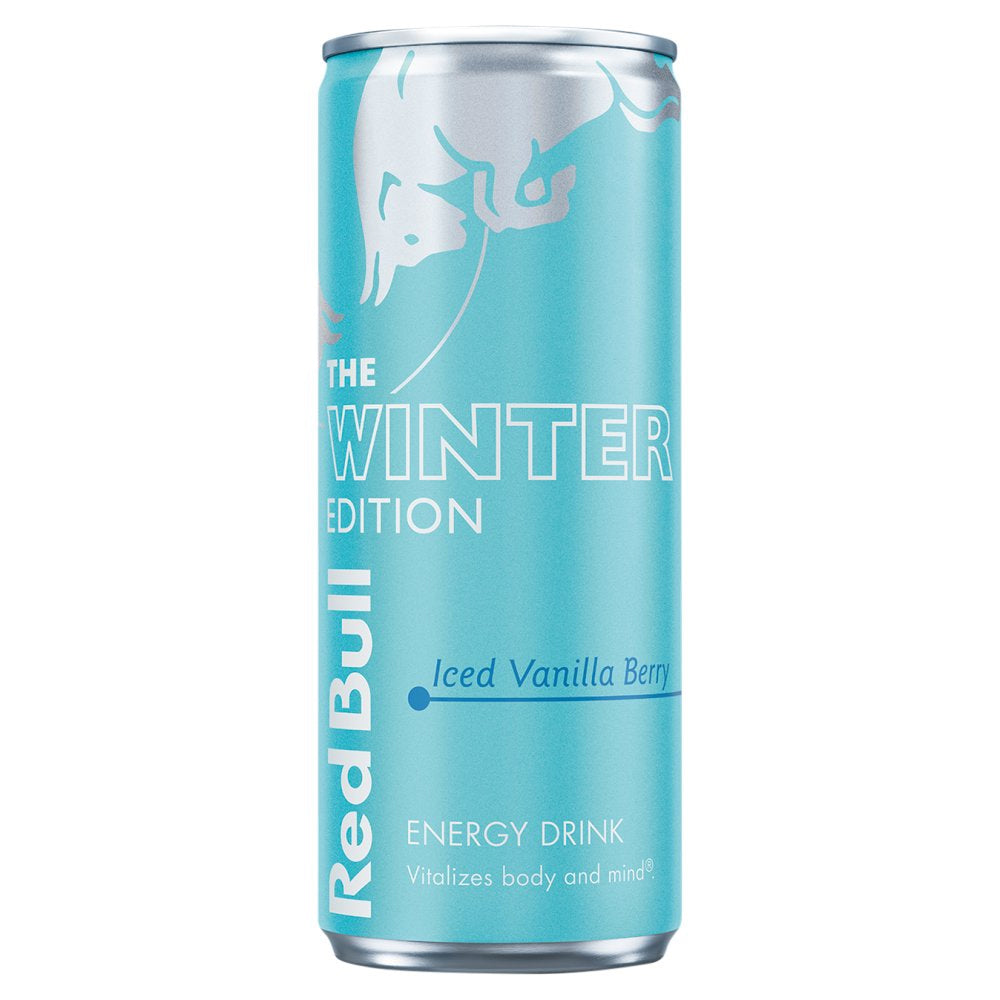 Red Bull Energy Drink Winter Edition Iced Vanilla Berry 250ml (Pack of 6)