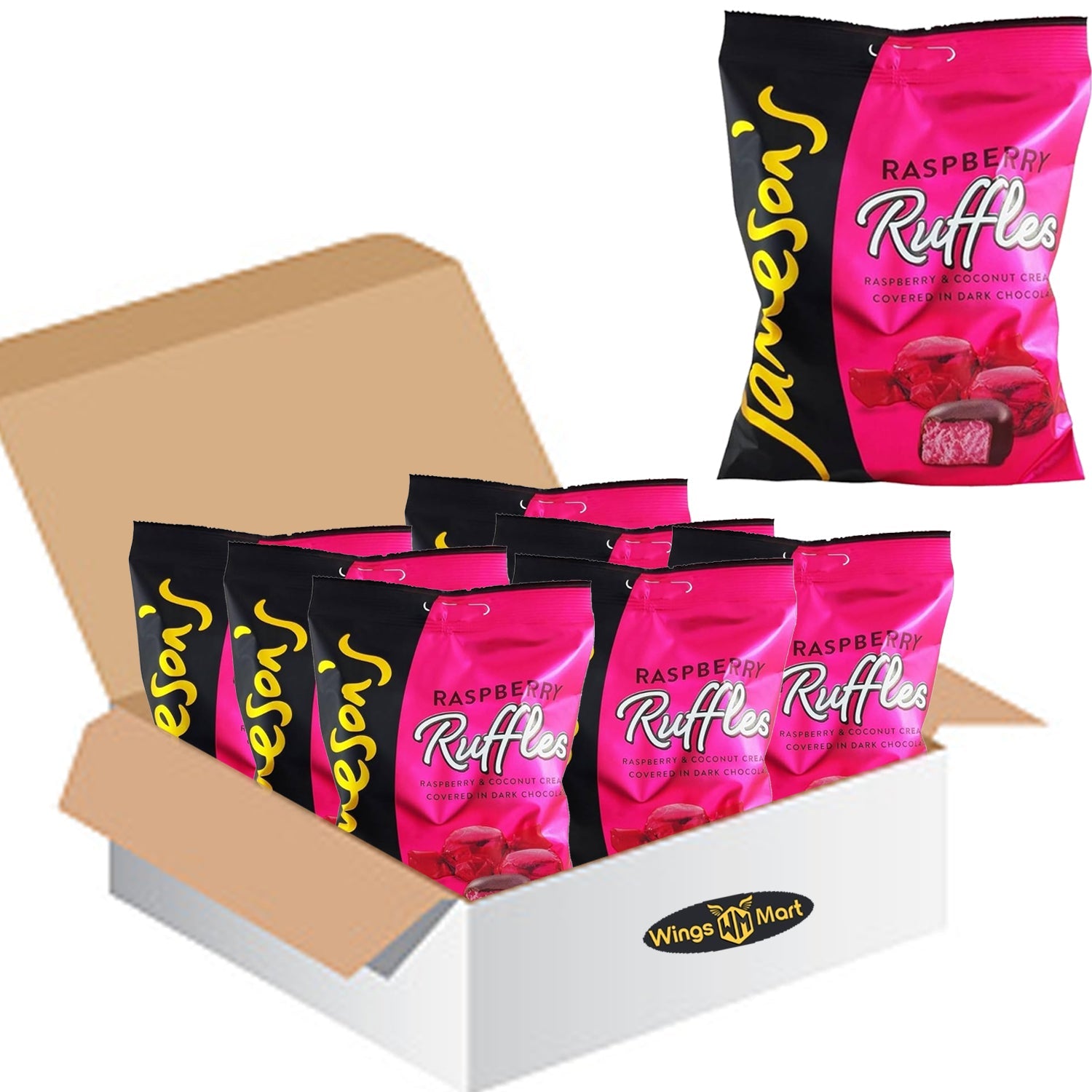 Ruffles Raspberry Coconut Jameson's Raspberry & Coconut Ruffles Bag 135g | Sweet Treats – WingsMart