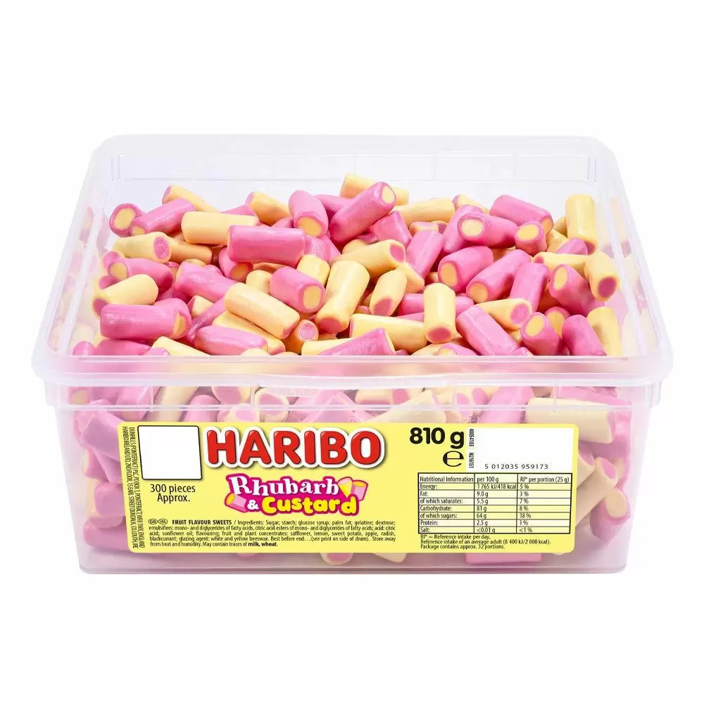 Haribo Rhubarb & Custard Sweets 810g - WingsMart