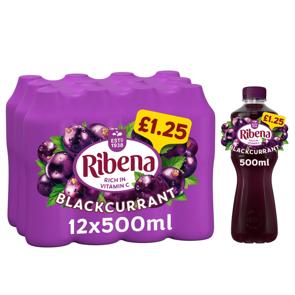 Ribena Blackcurrant Juice Drink 500ml PMP (Box of 12)