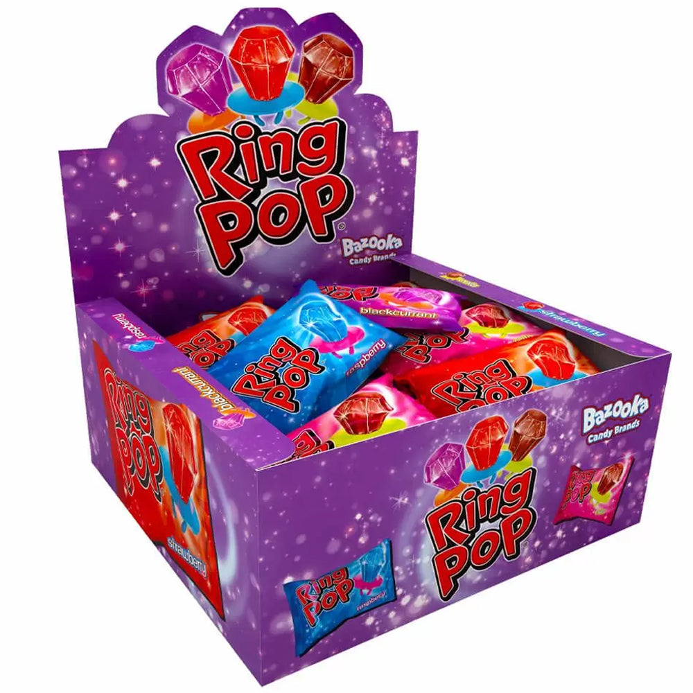 Bazooka Ring Pop Individually Wrapped Lollipop Sweet 15g - WingsMart