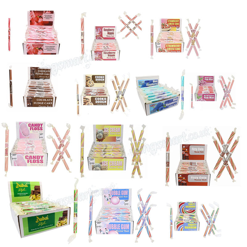 McAdams Assorted Rock Sticks 120 Count – Mixed Flavour Bulk Candy Sticks