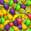 Rose Sherbet Fruits 10g x 100 Count Fruit Shaped Fizzy Sweets Bulk Pack
