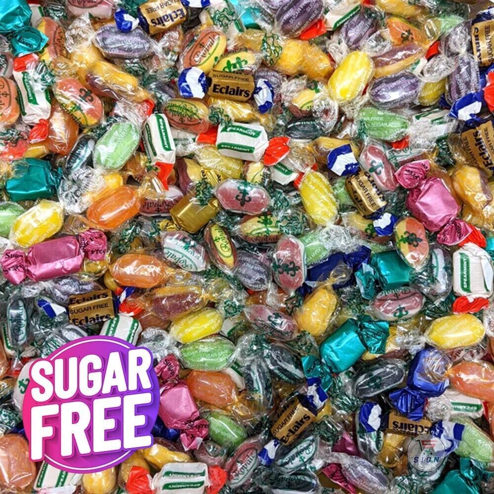 1kg -10kg SUGAR FREE Mix Hard Boiled Sweets - PICK n MIX ASSORTED WRAPPED SWEETS - WingsMart