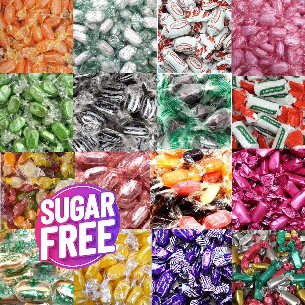 SUGAR FREE Hard Boiled Sweets- Pick And Mix Quality Wrapped Sweets Bag - WingsMart