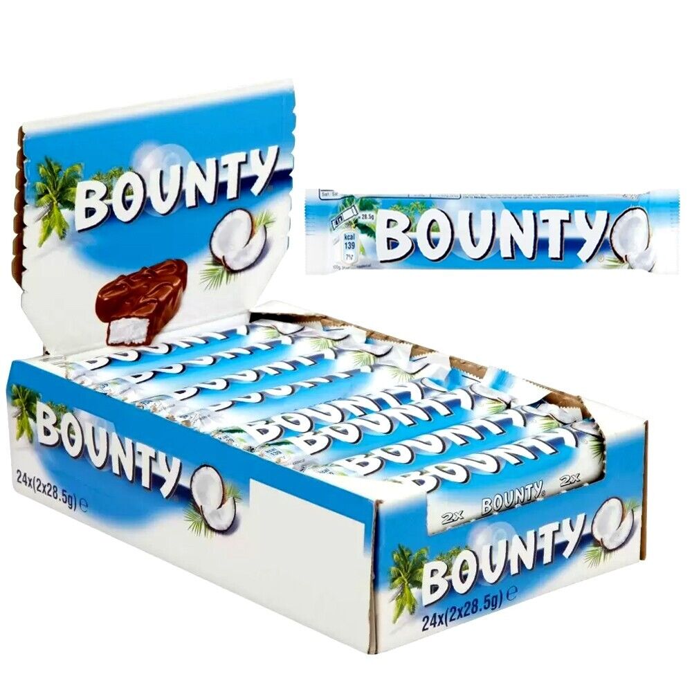 Bounty Milk Chocolate Twin Bar 57g (Box Of 24) - WingsMart