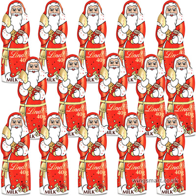 Lindt Santa Christmas Milk Chocolate 15 x 40g Figures