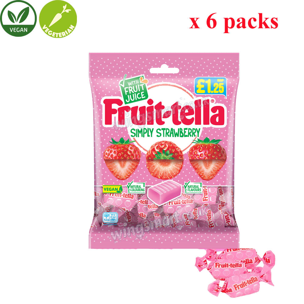 Fruit-tella Assorted Chewy Sweets 135g – Duo Stix, Juicy Chews, Berries & Cherry, Simply Strawberry