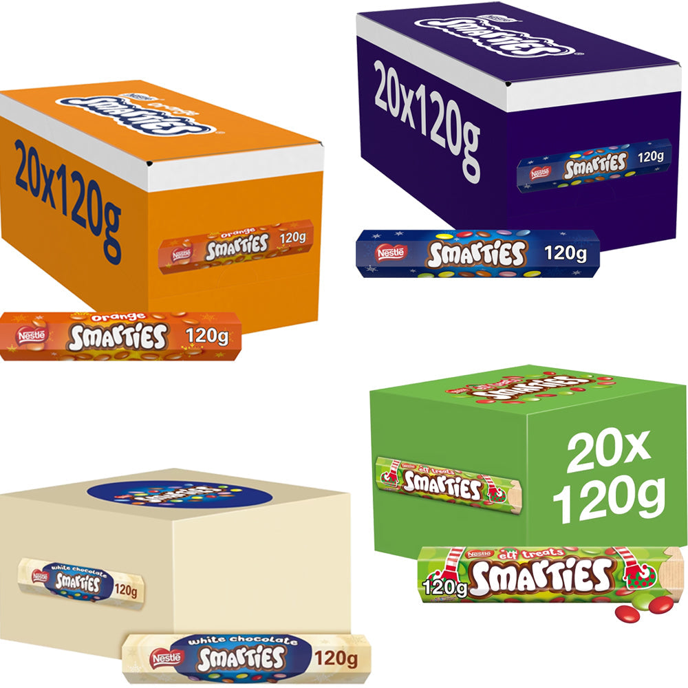 Smarties Giant Chocolate Tube Collection 120g -Assorted Flavours