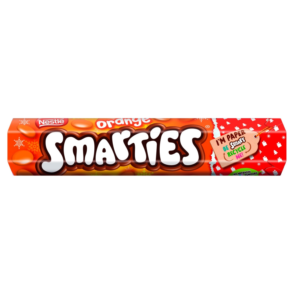 Smarties Orange Milk Chocolate Giant Tube 120g (Box of 20)