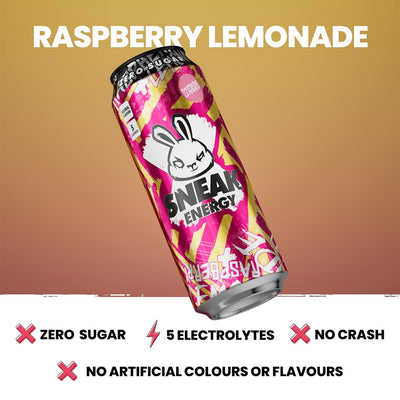 Sneak Energy Raspberry Lemonade 12 x 500ml Cans