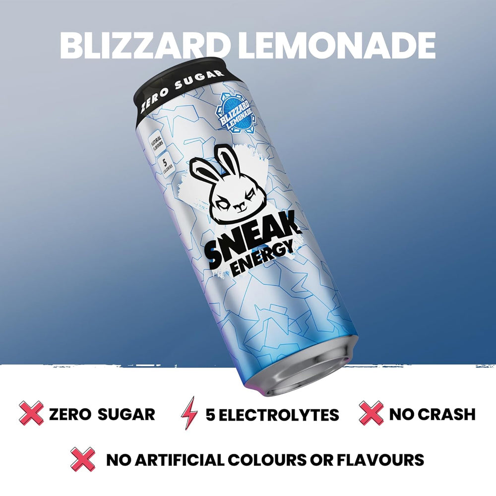 Sneak Energy Blizzard Lemonade 12 x 500ml Cans