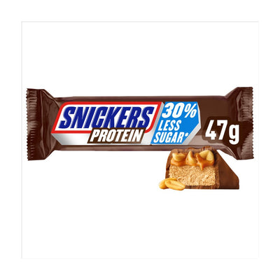 Snickers Protein Chocolate Bar (30% Less Sugar) 47g (Box Of 18) - WingsMart