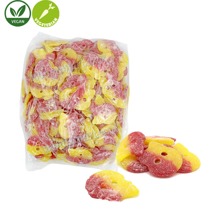 BUBS Big Sour Skulls Candy – Fizzy Sour Gummy Skulls 1kg to 3.2kg Bulk Sweet Mix