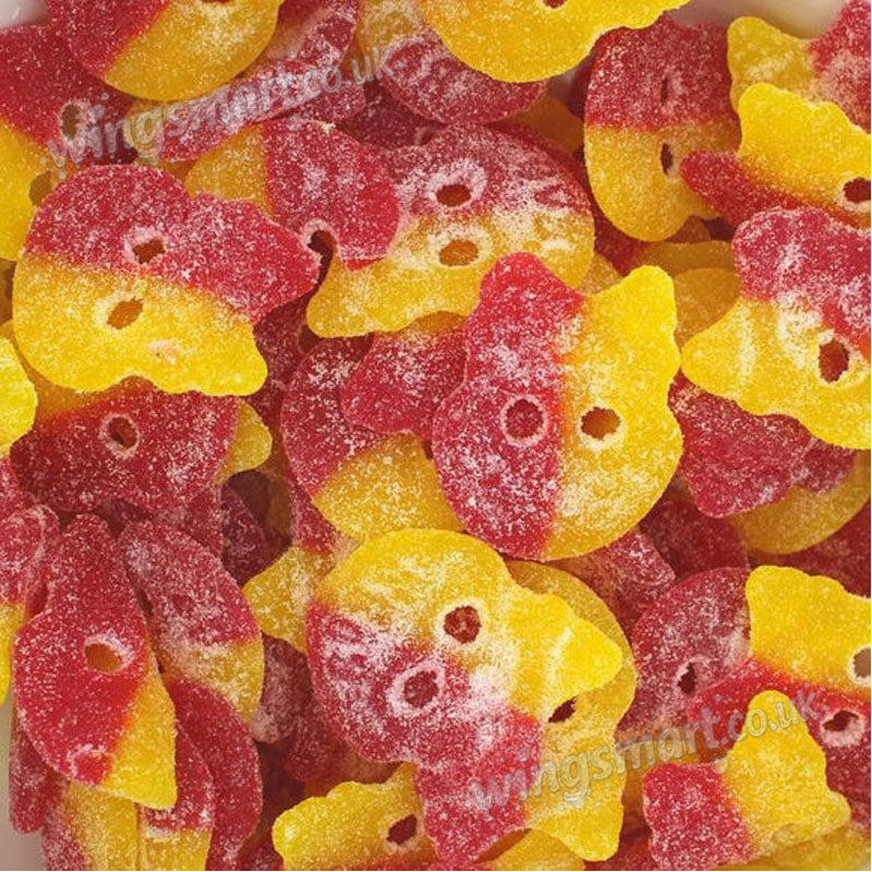 BUBS Big Sour Skulls Candy – Fizzy Sour Gummy Skulls 1kg to 3.2kg Bulk Sweet Mix
