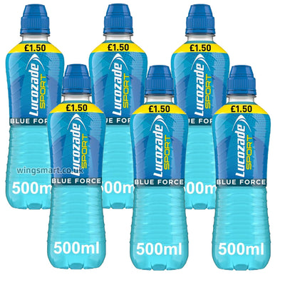 Lucozade Energy Drink Blue Burst 500ml PMP (6 & 12 Bottles)
