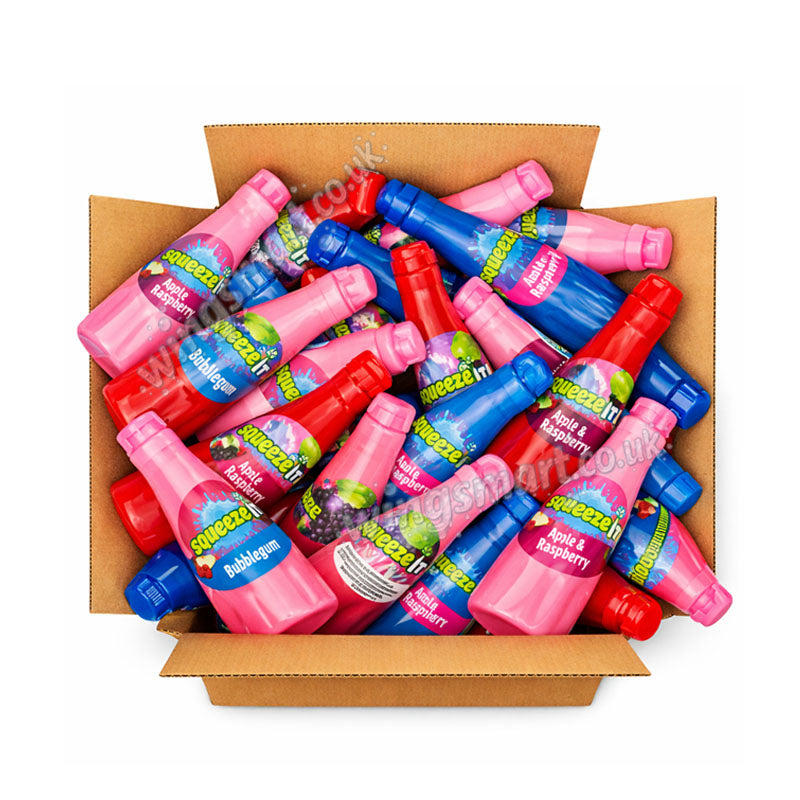 SqueezeIt Drinks 200ml Random Mixed Flavours Apple Raspberry Bubblegum Blue Raspberry