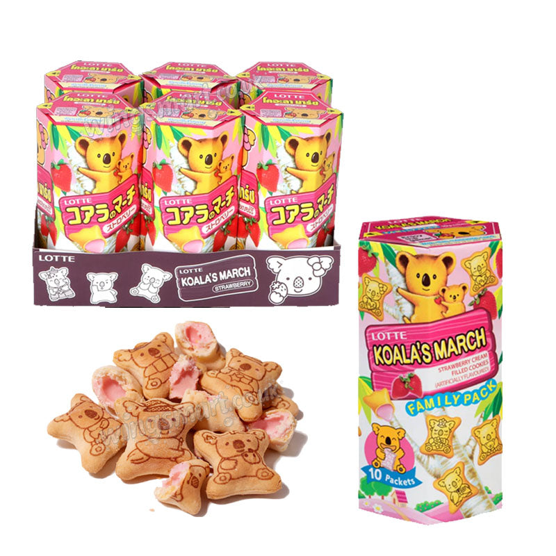 Lotte Koala’s March Biscuits 37g Chocolate Vanilla Strawberry (Box of 6)
