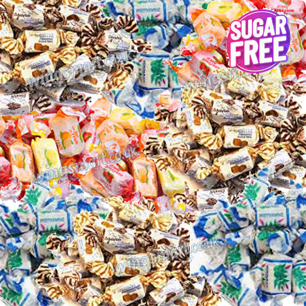 De Bron Sugar Free Toffees Caribbean Cream, Refreshing Mint & Fruity Juice