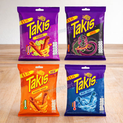 Takis New Assorted Flavour Corn Snacks 55g – Blue Heat, Fuego, Dragon Sweet Chilli & Nacho Cheese