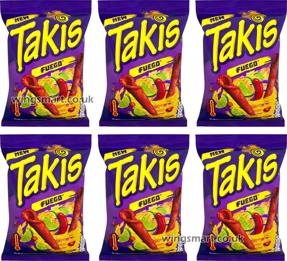 Takis Fuego Chips 55g Spicy Chili Pepper & Lime Flavour Corn Snack - WingsMart