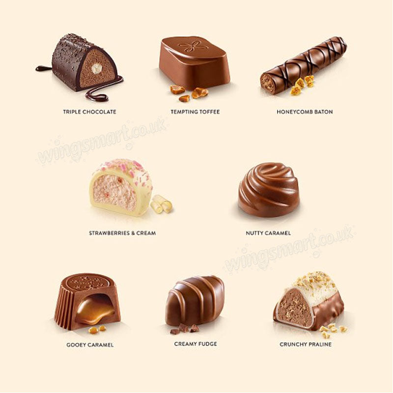 Thorntons Classic Collection Milk, Dark & White Chocolate Gift Box 262g (Box of 6)