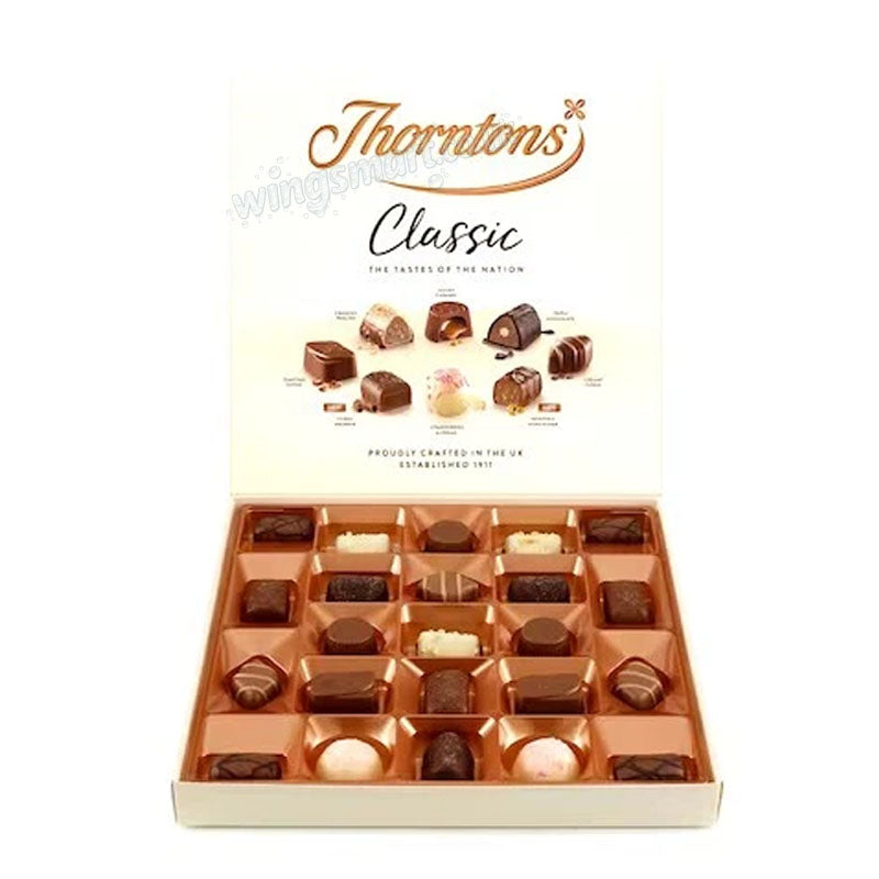 Thorntons Classic Collection Milk, Dark & White Chocolate Gift Box 262g (Box of 6)