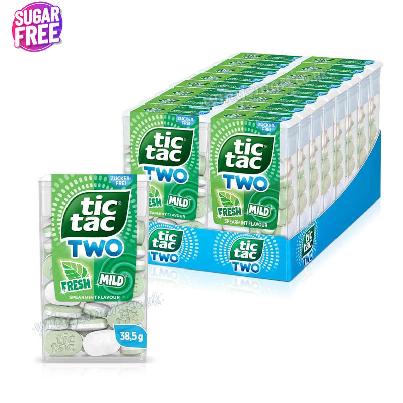 Tic Tac Two Spearmint Flavour Sugar Free 38.5g (Box of 16)