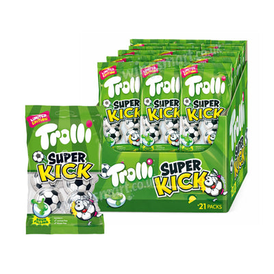 Trolli Super Kick Bags 75g Football Gummies with Sour Liquid Centre (Box of 21 packs)