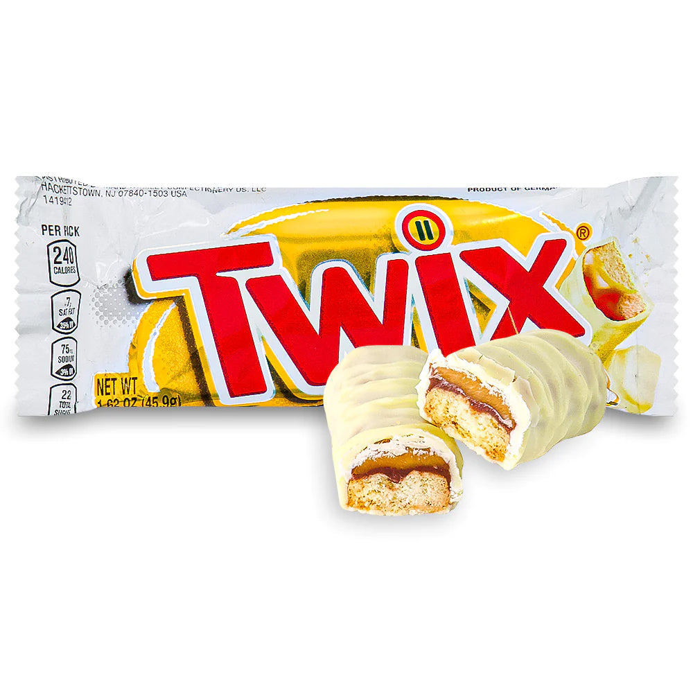 Twix White Biscuit & Caramel Chocolate Bars 46g (Box Of 20) - WingsMart