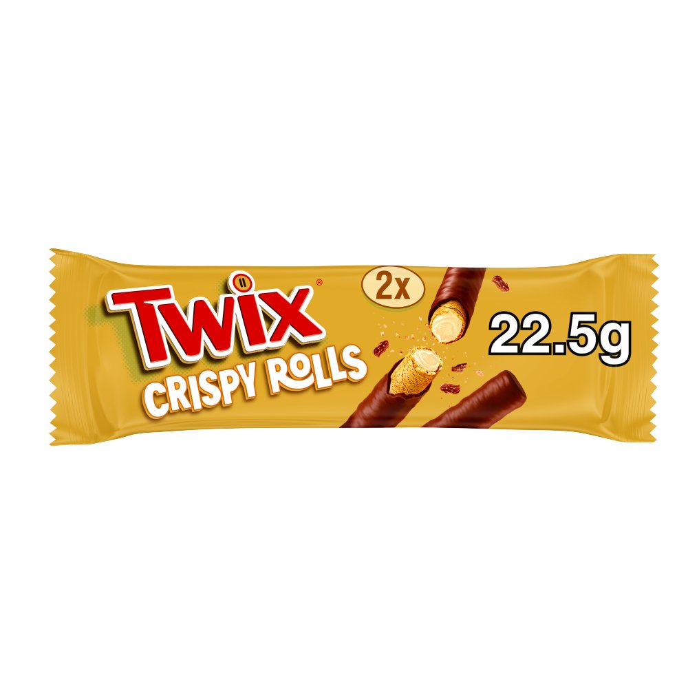 Twix Chocolate & Caramel Crispy Rolls 22.5g (24 Pack)
