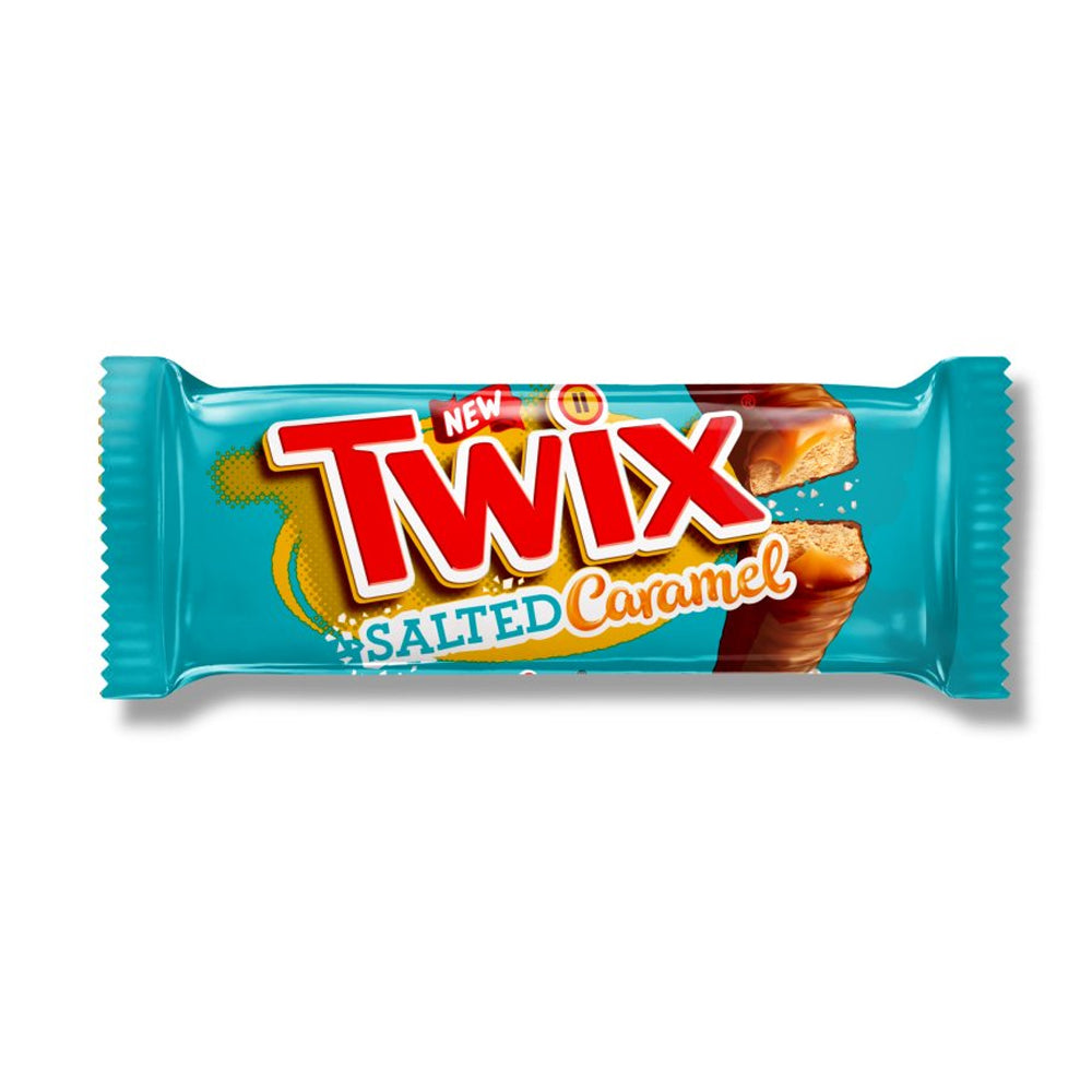 Twix Salted Caramel & Milk Chocolate Fingers Biscuit Snack Bar 46g (Box of 30)