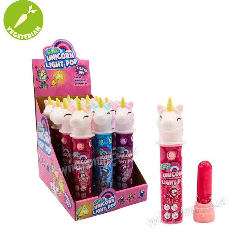 Unicorn Light Pop 11g Crazy Candy Factory (Box of 12 Lollipops)