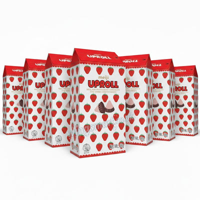 Meiji Uproll Milk Chocolate & Strawberry 35g – Creamy Strawberry Delight