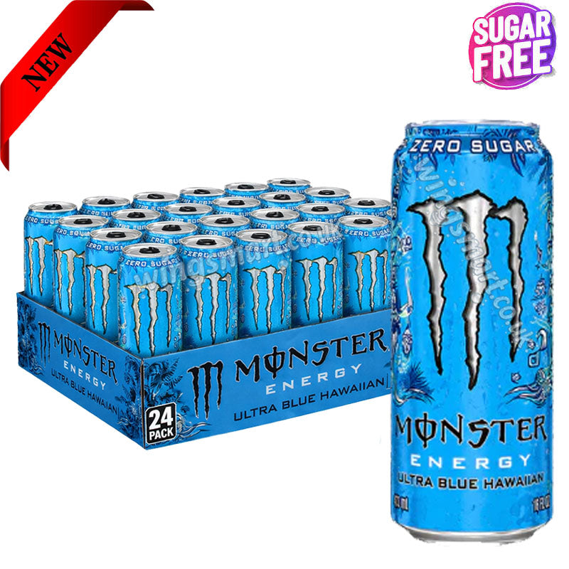 Monster Ultra Hawaiian Energy Drink 24x473ml – Tropical Sugar Free Boost