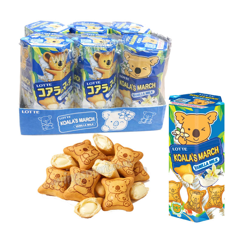 Lotte Koala’s March Biscuits 37g Chocolate Vanilla Strawberry (Box of 6)