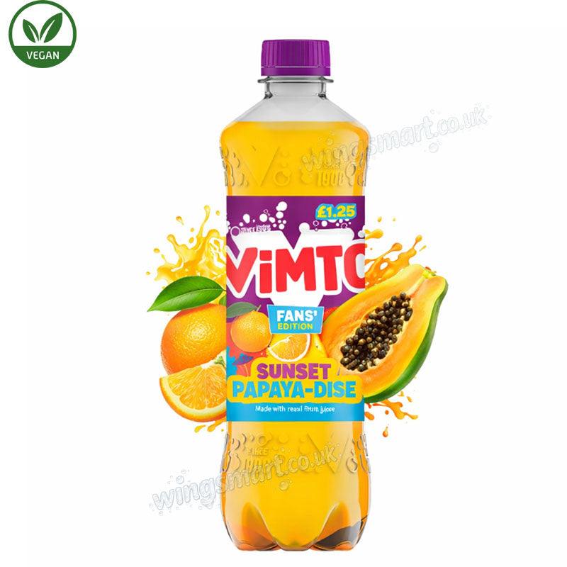 Vimto Fans' Edition Orange & Papaya Flavour 500ml PMP (Box of 12 Bottles)