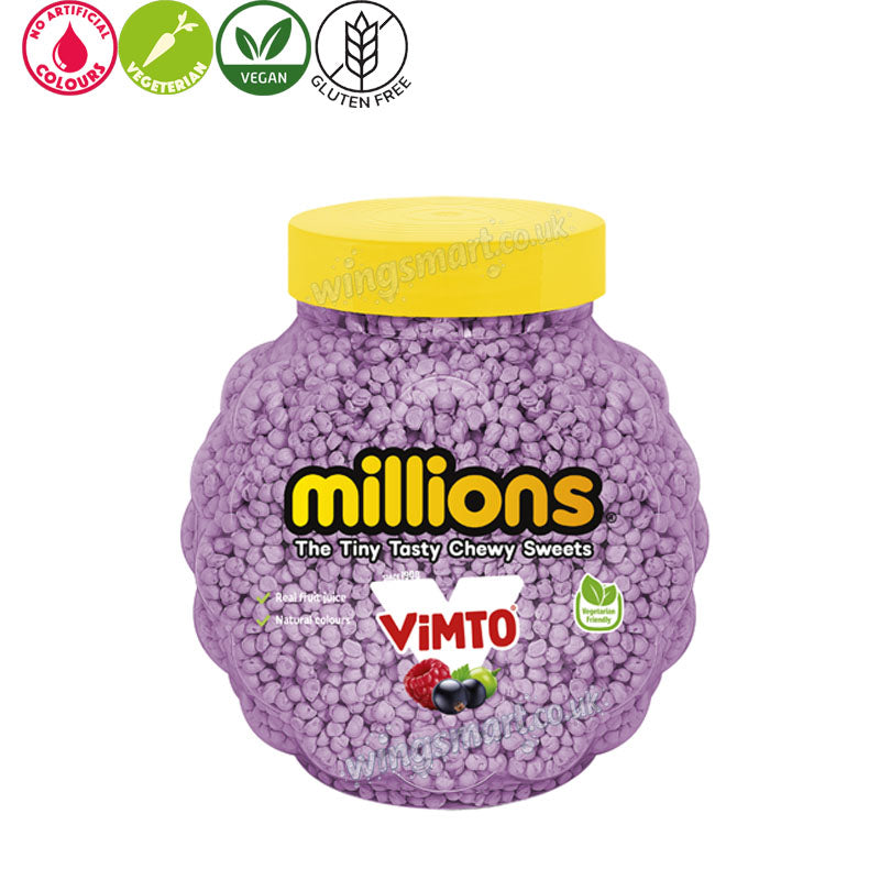 Millions Assorted Flavours Jar 2.27kg Bulk Chewy Sweets Candy Pick & Mix