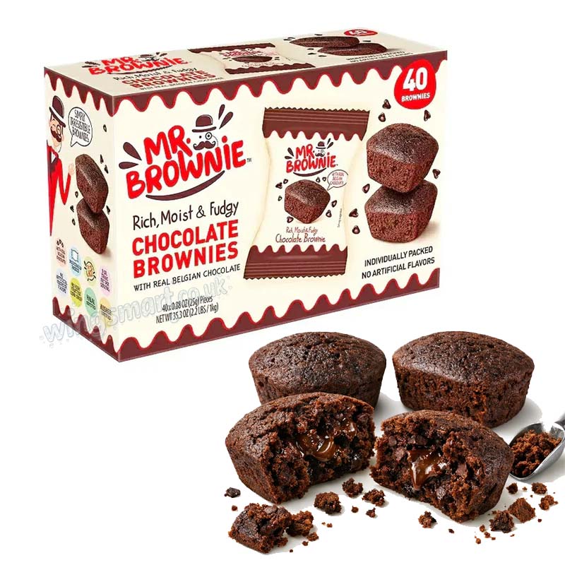 Mr Brownie Chocolate Brownie 40x25g Treat