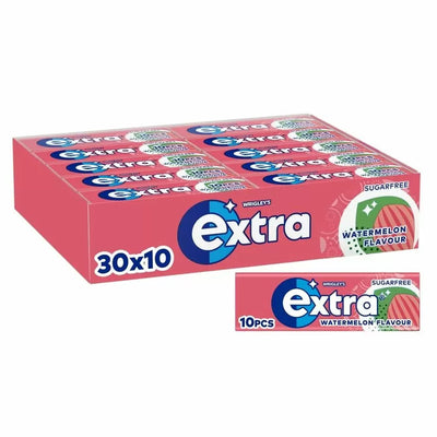 Extra Watermelon Flavour Sugar Free Chewing Gum 10 Pieces 14g (Box Of 30)