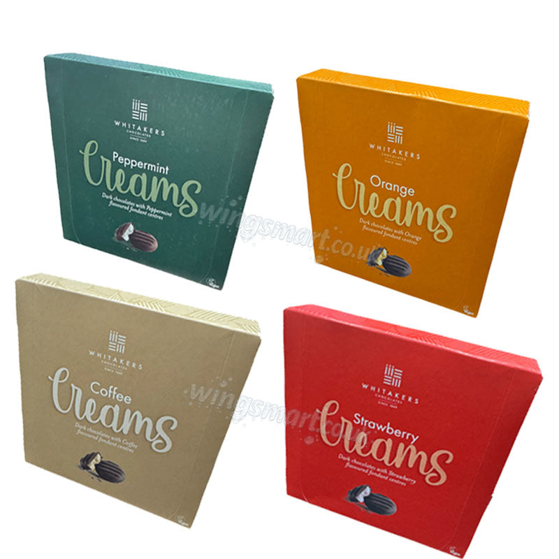 Whitakers Assorted Creams Chocolates 90g Box (box of 16)