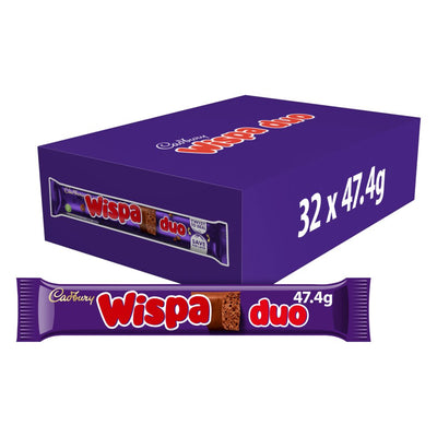 Cadbury Wispa Duo Chocolate Bar 47.4g (Box of 32)