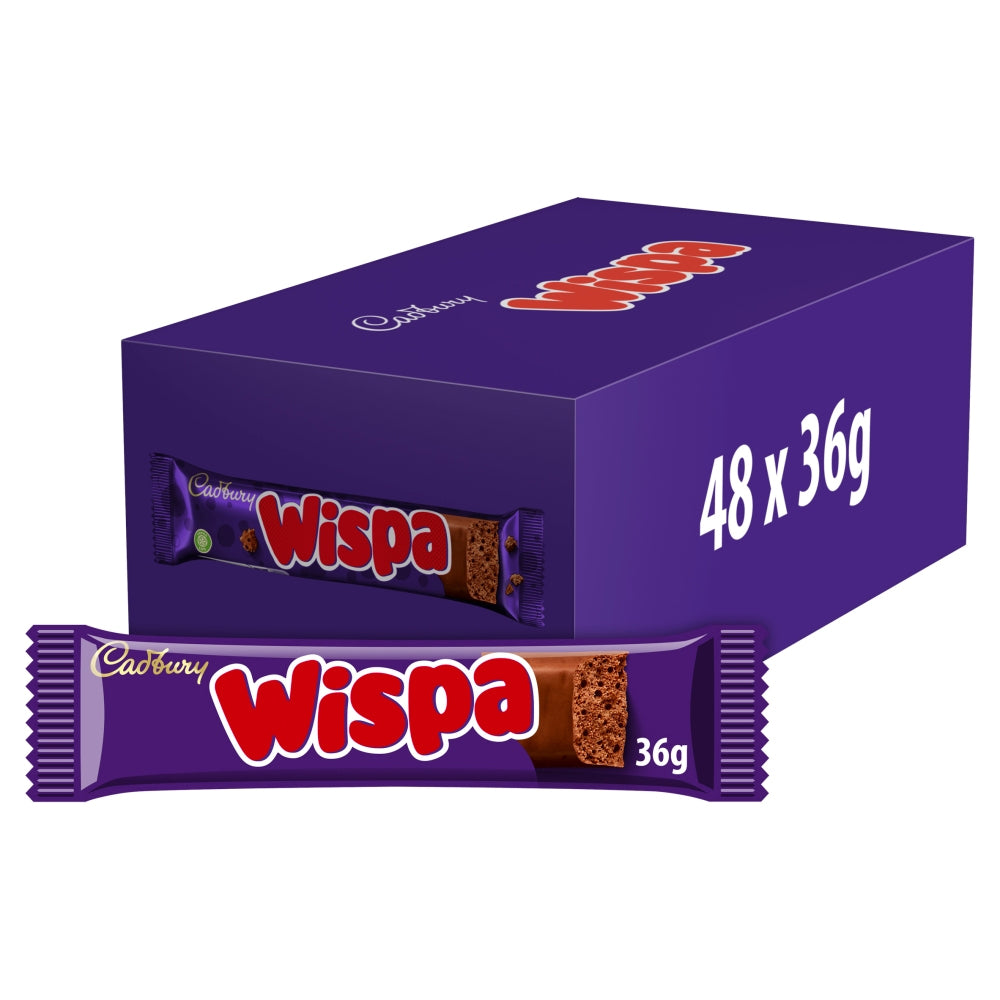 Cadbury Wispa Chocolate Bar 36g (Box of 48)