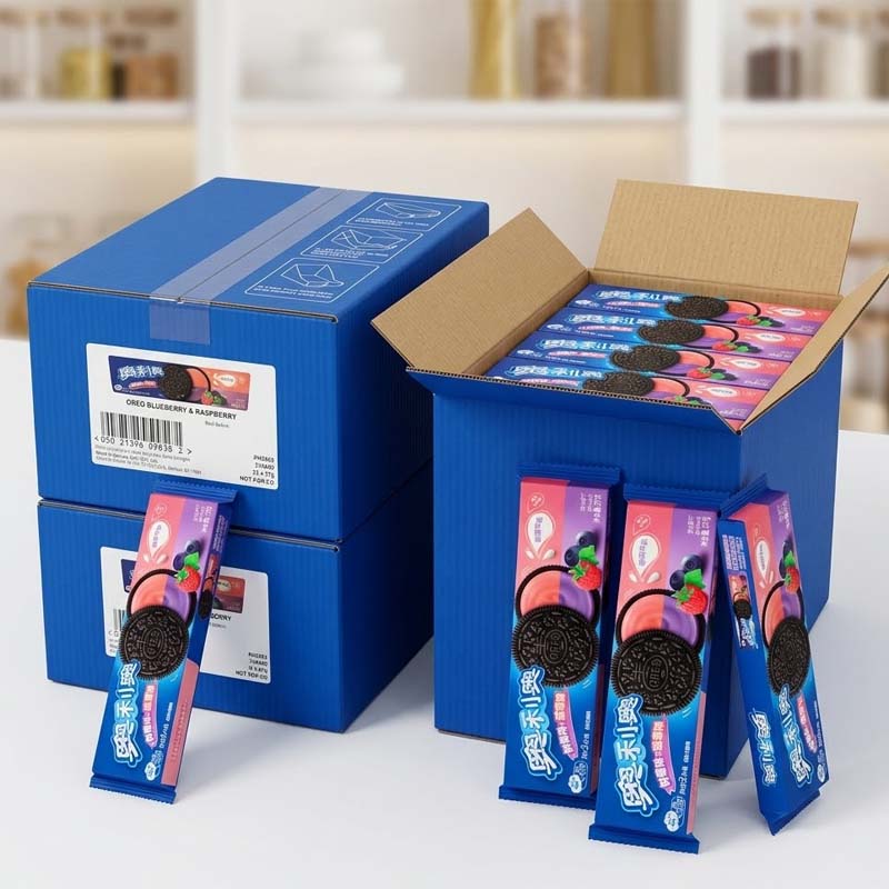 Oreo Blueberry & Raspberry Cream Sandwich Biscuits (12 x 97g Boxes) – Japanese Edition