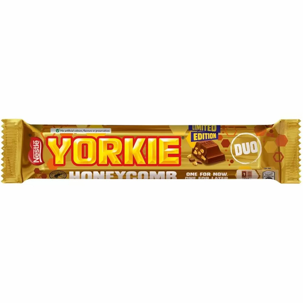 Yorkie Honeycomb Milk Chocolate DUO Bar 66g (Box Of 24)